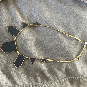House of Harlow 1960 Black leather necklace